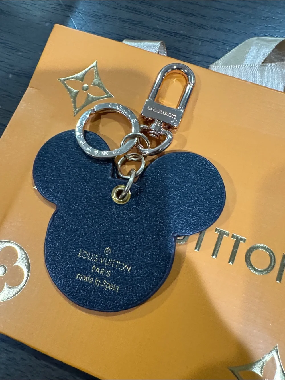 Brown & Black Monogram Minnie Mouse Key Holder